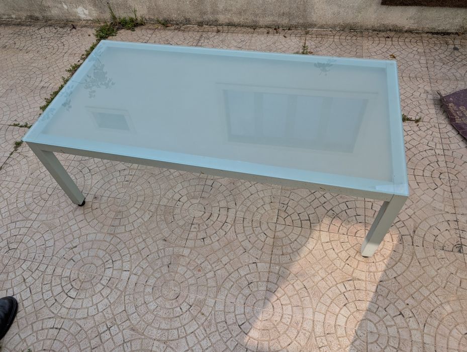 Mesa em vidro temperado centro de sala