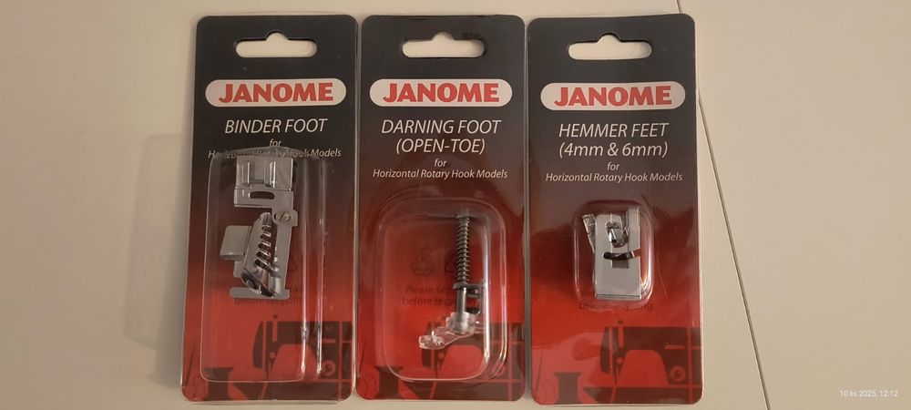 Nowe stopki do maszyny do szycia Janome
