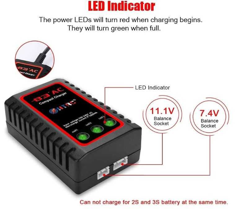 Ładowarka do akumulatorów lipo 2S, 3S (7,4 V, 11,1 V)