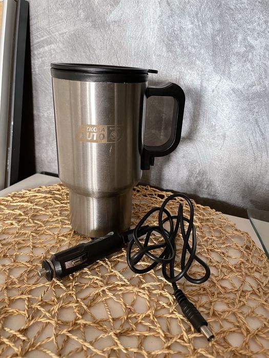 Kubek Skoda Auto z przewodem do utrzymywania ciepla