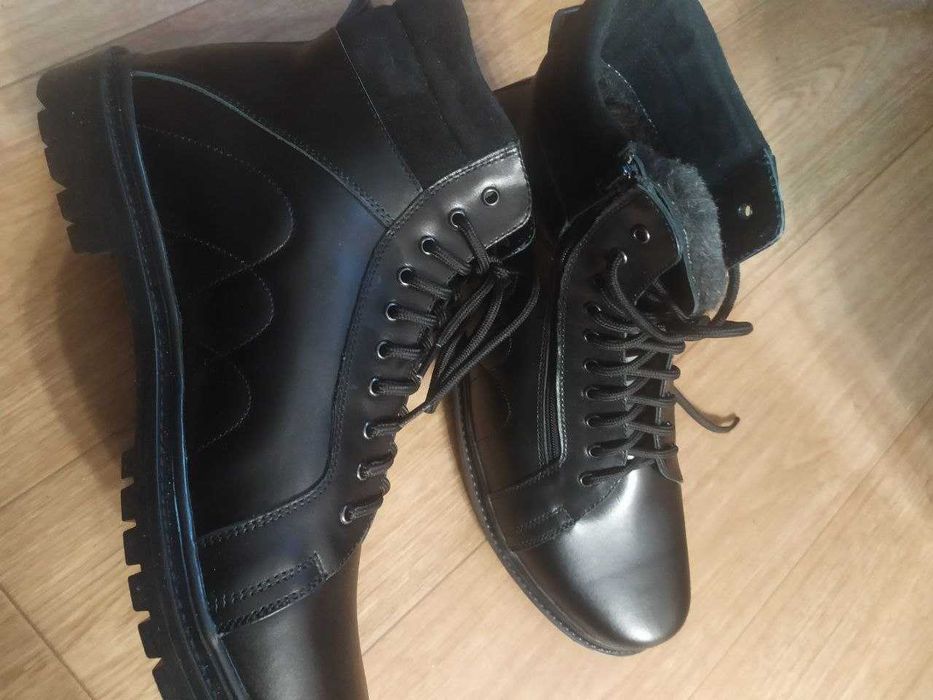Зимние мужские ботинки из натуральной кожи 45-46 р