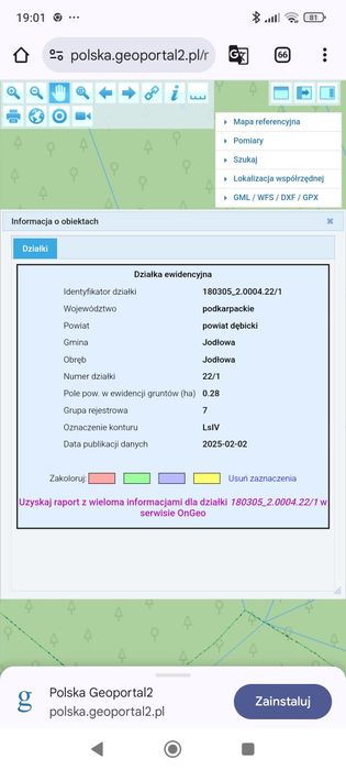 Las mieszany Jodłowa 28arów