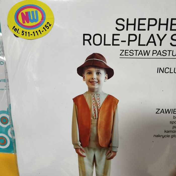 Nowy strój Aniołka 92/104 skrzydełka w kpl