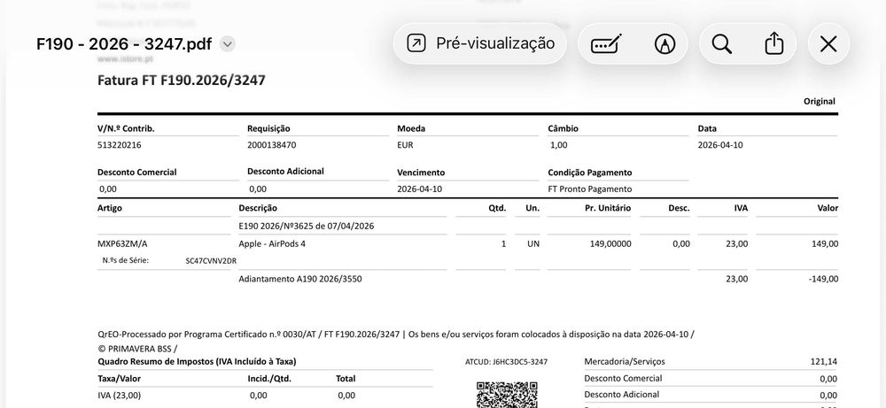- OPORTUNIDADE - APPLE AirPods Pro 4 (novos) e com garantia