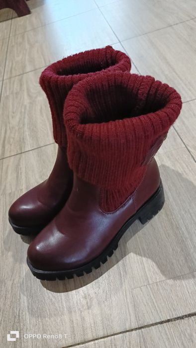 Бордові ботінки 36 розміру