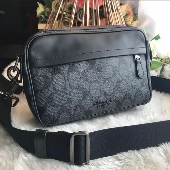Мужская сумка coach чоловіча барсетка коач кроссбоді придбати