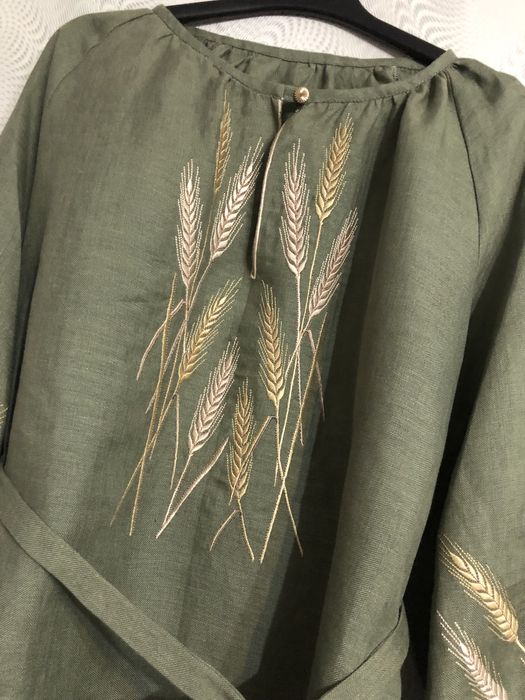 Вишита сукня-сорочка льон 48-50р