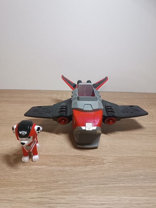 Psi Patrol Jet Rescue Marshall i samolot strażacki pojazd i figurka
