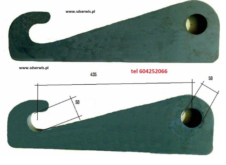 Haki mocowanie uszy do ładowarki Claas Scorpion