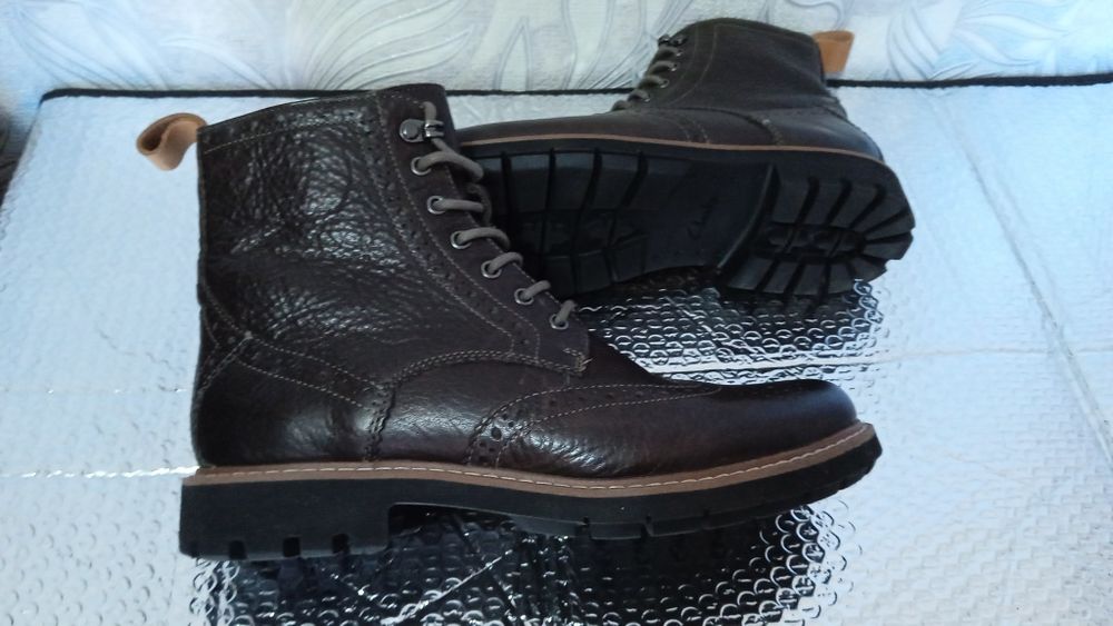 Новые Clark's меховые ботинки воловья кожа в идеале (Торга нет