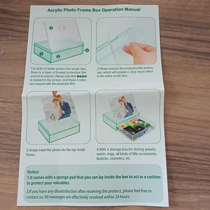 Organizer na biżuterię z ramką na zdjęcie 13x18