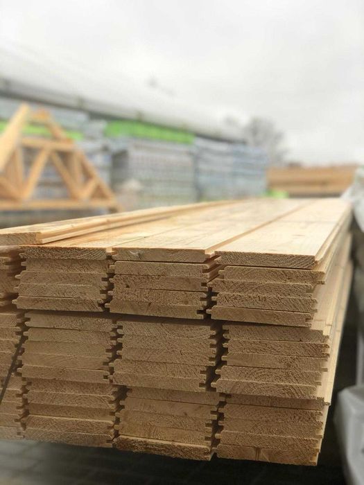 Podbitka boazeria elewacja świerkowa profil C faza KL AB 19x146