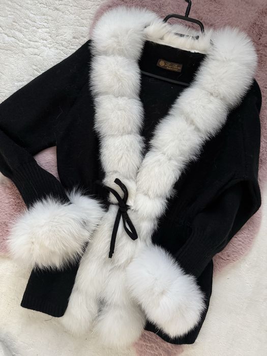 Kardigan naturalny lis