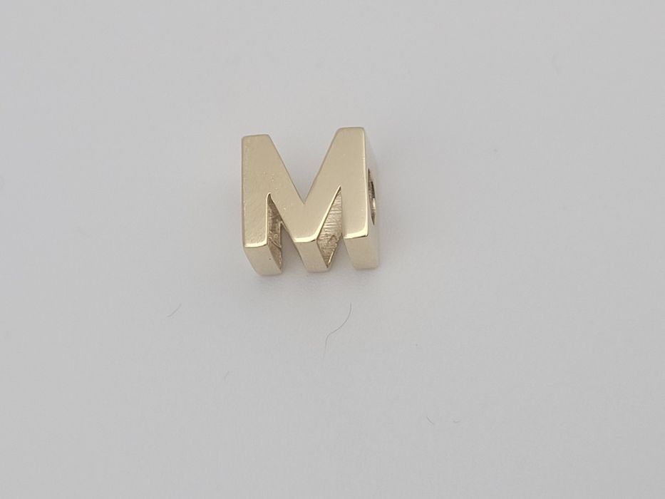 Nowy złoty charms złoto próba 585, literka M , literka W