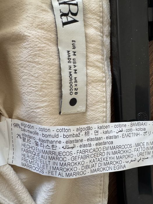 Штани з високою талією укорочені ZARA р.М літо стан нових