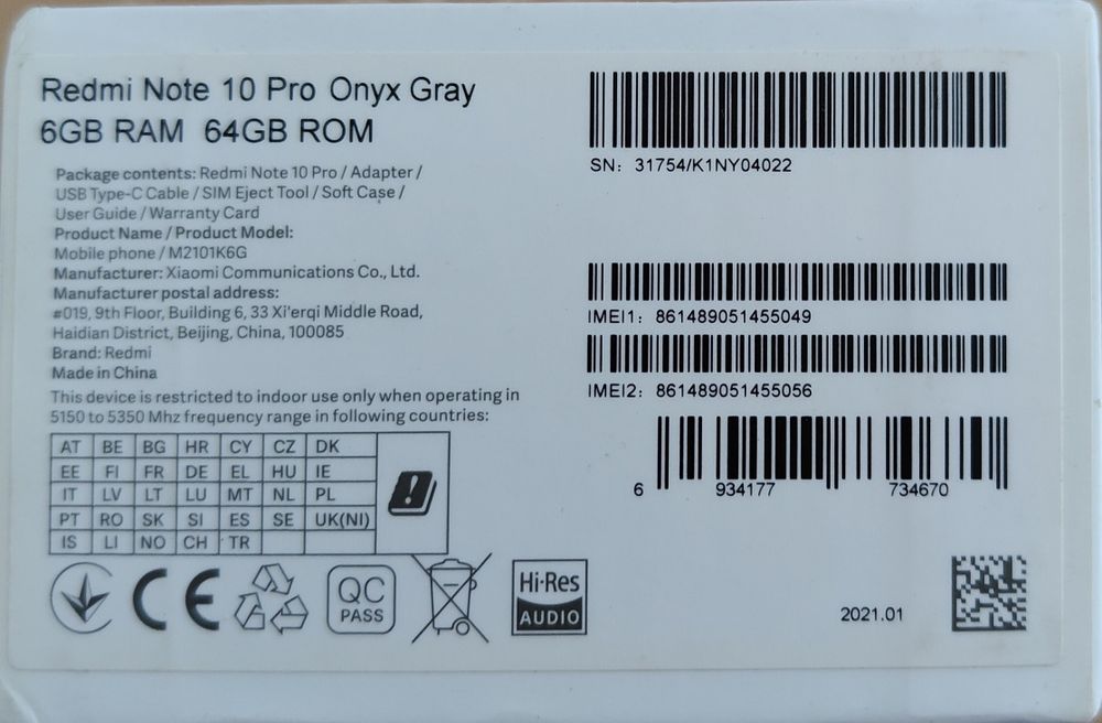 Redmi note 10 pro