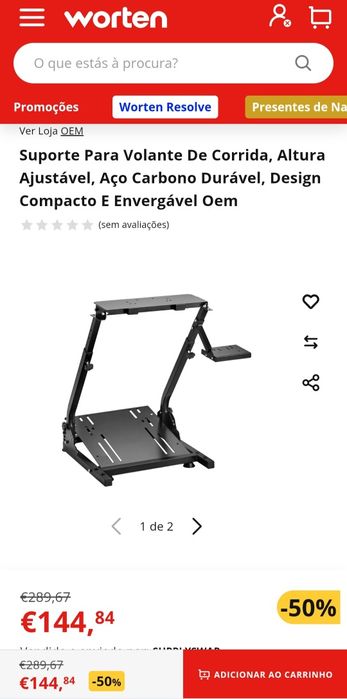 Suporte de Volante, Pedais e mudanças para Logitech Thrustmaster etc