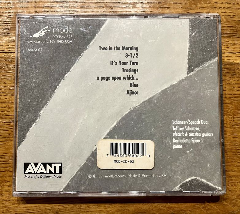 Schanzer Speach Dualities CD