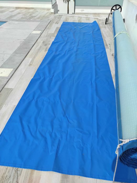 vendo manta térmica GB 800 micras sol guard + enrolador, para piscina