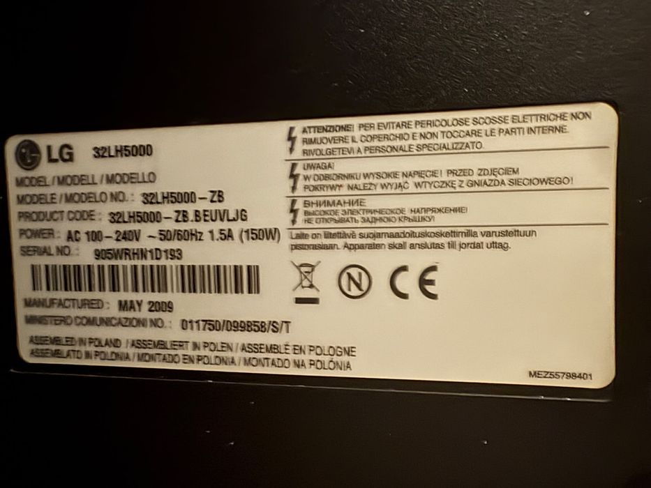 LG 32LH5000 w 100% sprawny 100Hz 1080p pilot stopa