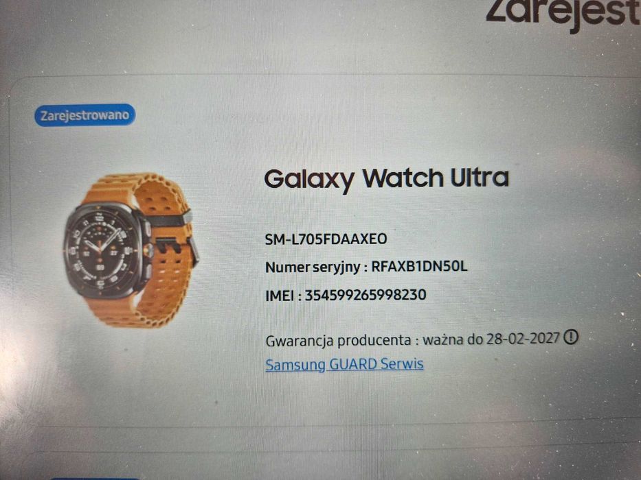 Zegarek Samsung Galaxy Watch Ultra na gwarancji