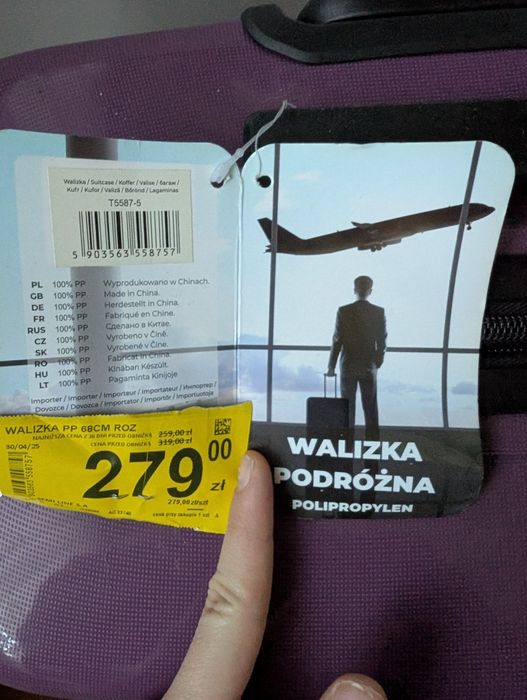 Walizka duża fioletowa semi line