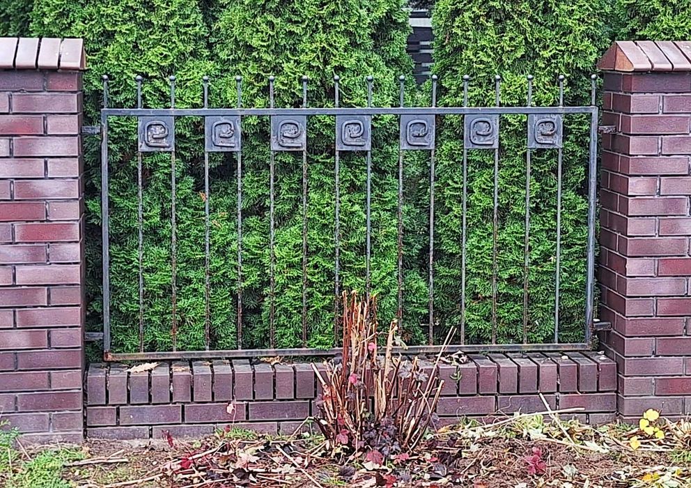 Ogrodzenie metalowe, kute.