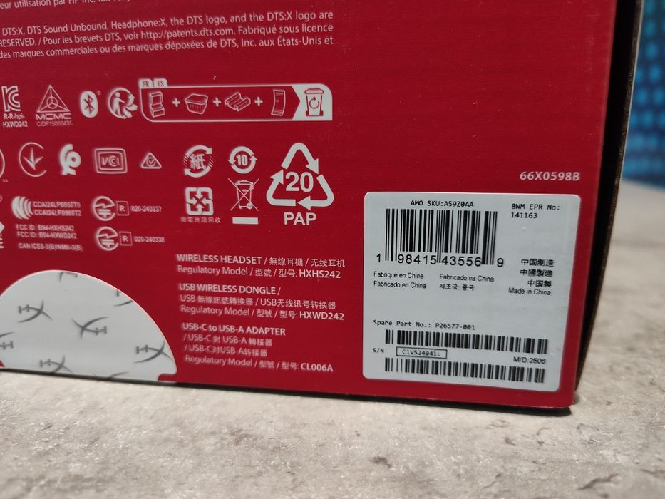 Ігрова гарнітура HyperX Cloud III Wireless S Black - Black/Red• Нова!