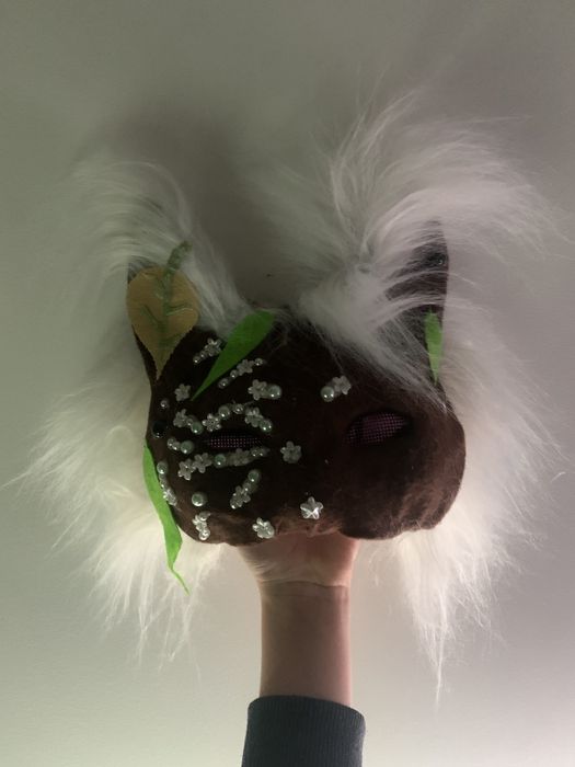 Маска котика з пушком