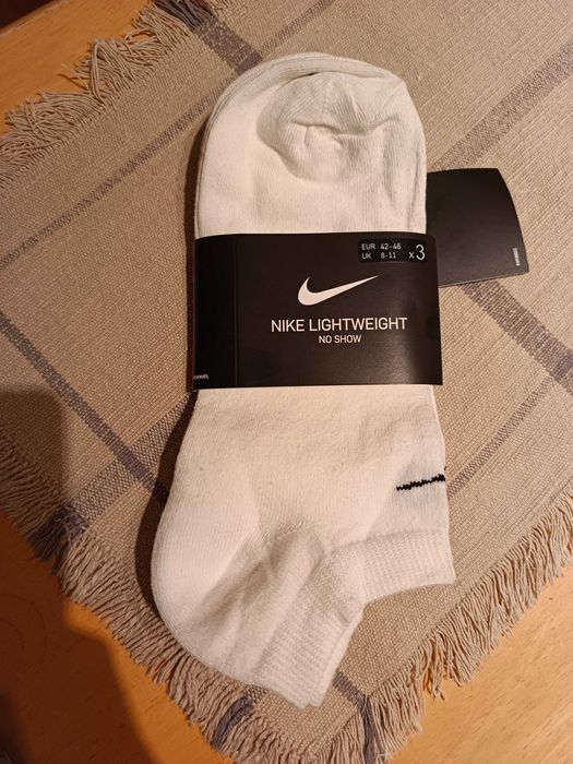Skarpety stopki Nike 42-46, białe,nowe