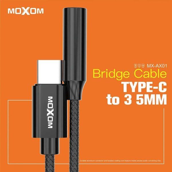 Перехідник Moxom Type-C - 3.5 (MX-AX01) black