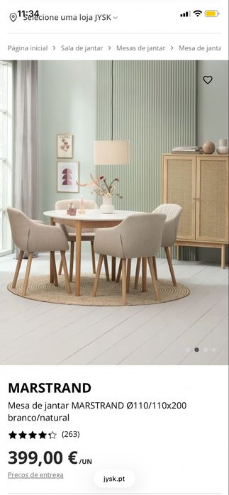 Mesa de jantar extensivel