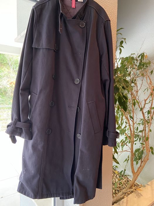 Gabardina azul/cinza