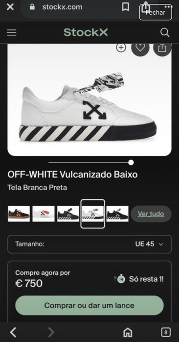 Sapatilhas OFF-WHITE VULCANIZED Originais