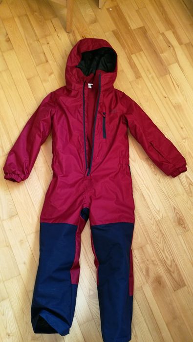 Kombinezon zimowy ocieplany z kapturem 6 - 7 lat - stan idealny