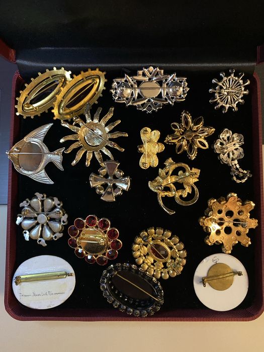 Броши, клипсы, серьги, Винтажная бижутерия из Европы