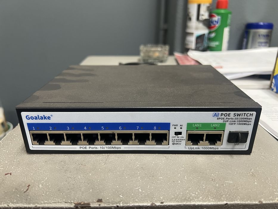 5 camaras Reolink RLC510A+300mEthernet Cat5E+PortSwitch Poe 8 portas