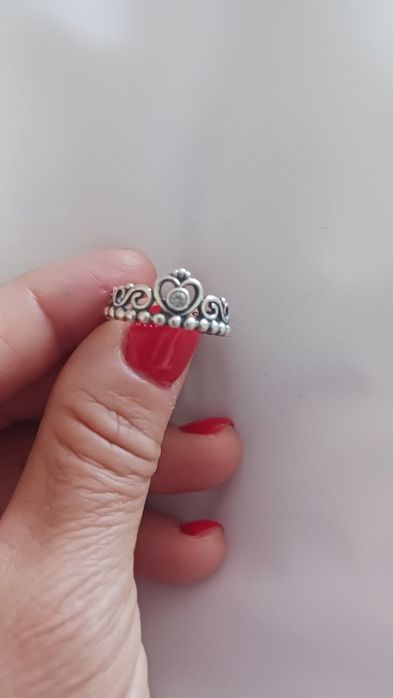 Anel pandora tiara original em prata