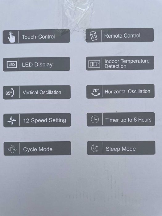 4UMOR Wentylator biurkowy z pilotem zdalnego sterowania czarny