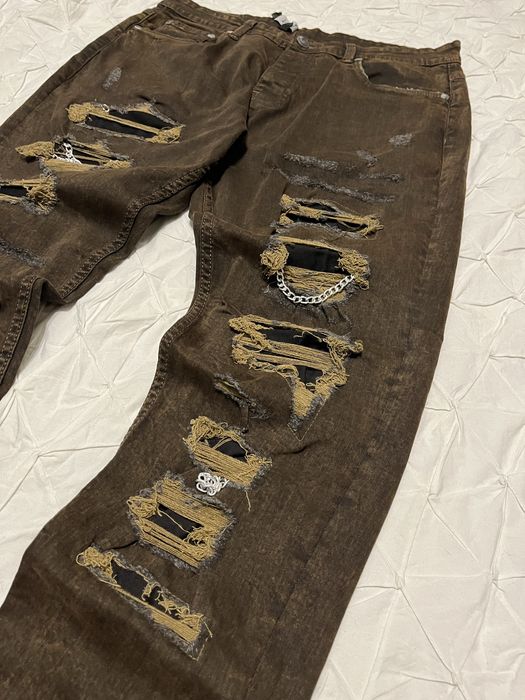 Slim fit custom Drip jeans