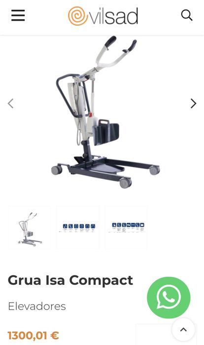 Grua de transferência INVACARE ISA