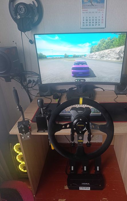 Комплет moza r3 з замшевим кермом