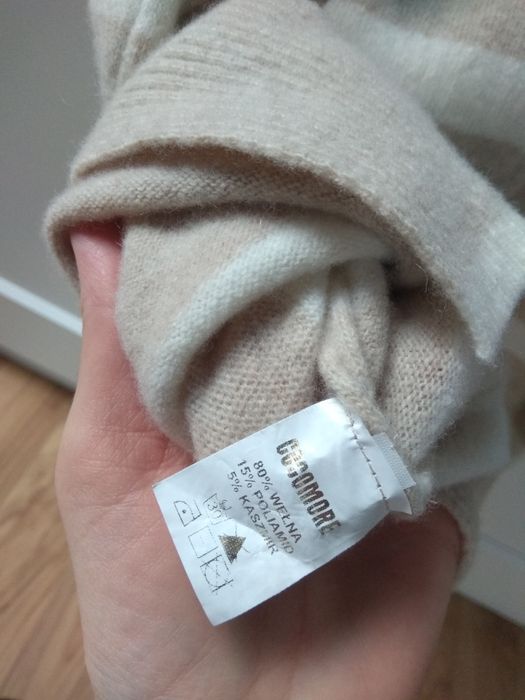 Sweterek wełna, kaszmir oversize