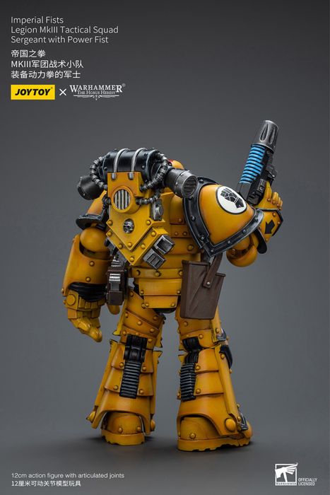 Фігурка warhammer40k JoyToy Imperial Fists MkIII Tactical Sergeant with Power Fist 1/18