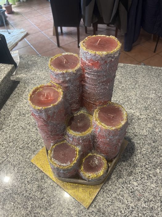 Vela decorativa  feita em casa