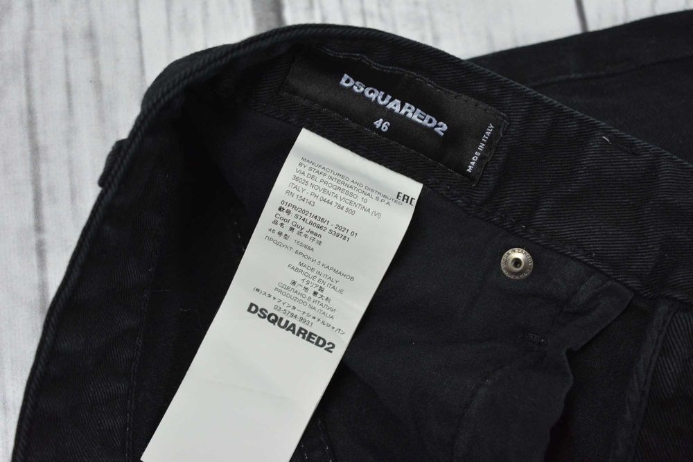 Dsquared2 Cool Guy Jean Tapered Black Bull Jeansy Stretch W32 L34 32/34 pas:88-90