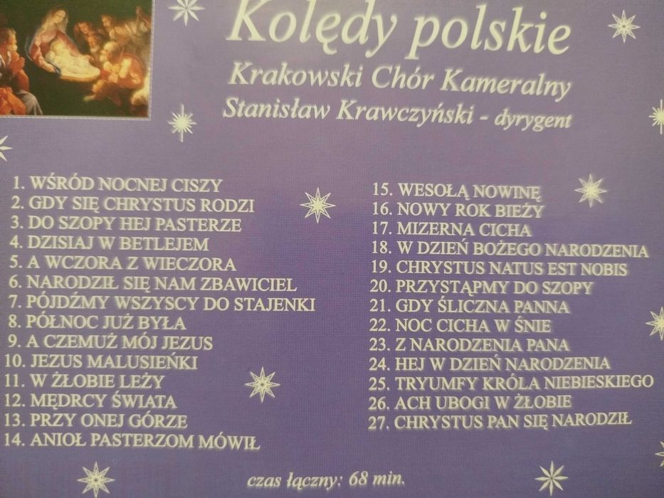 Kolędy Polskie Krakowski Chór Kameralny dyr Krawczyński CD Moderato