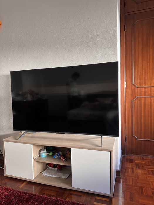 TCL 55C655 QLED 55” 4K Ultra HD Smart TV + Mesa – Como Nova