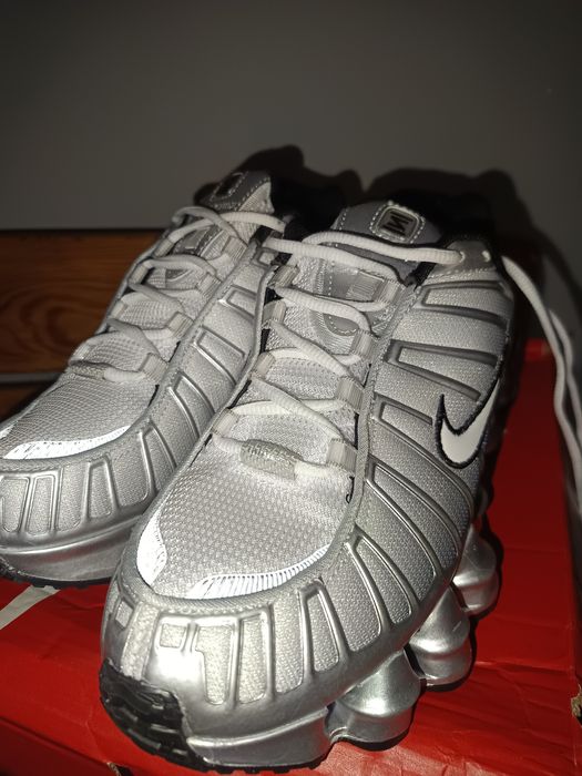 Nike Shox 42 Srebrno-biało-czarne