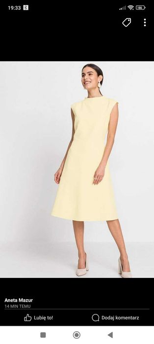 Cytrynowa sukienka Bonprix